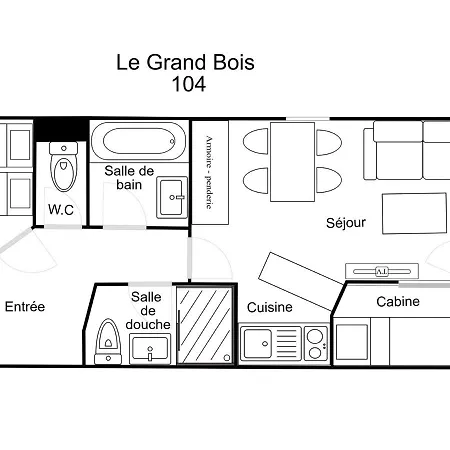 2 Pieces + Cabine, Skis Aux Pieds - Fr-1-182a-7 كورشوفيل